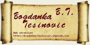 Bogdanka Tešinović vizit kartica